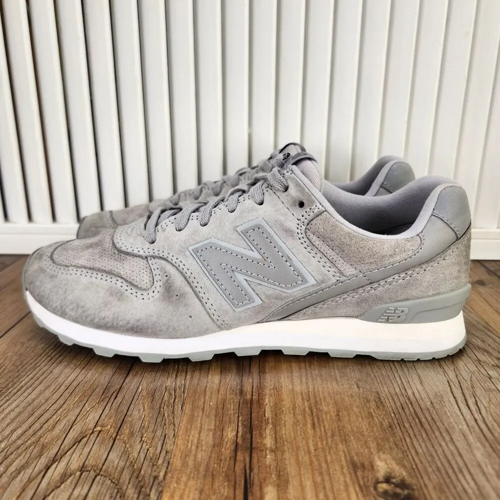 New Balance 696 Womens Sz 7.5 Gray Suede Athletic Running Sneaker Shoes WL696WPG